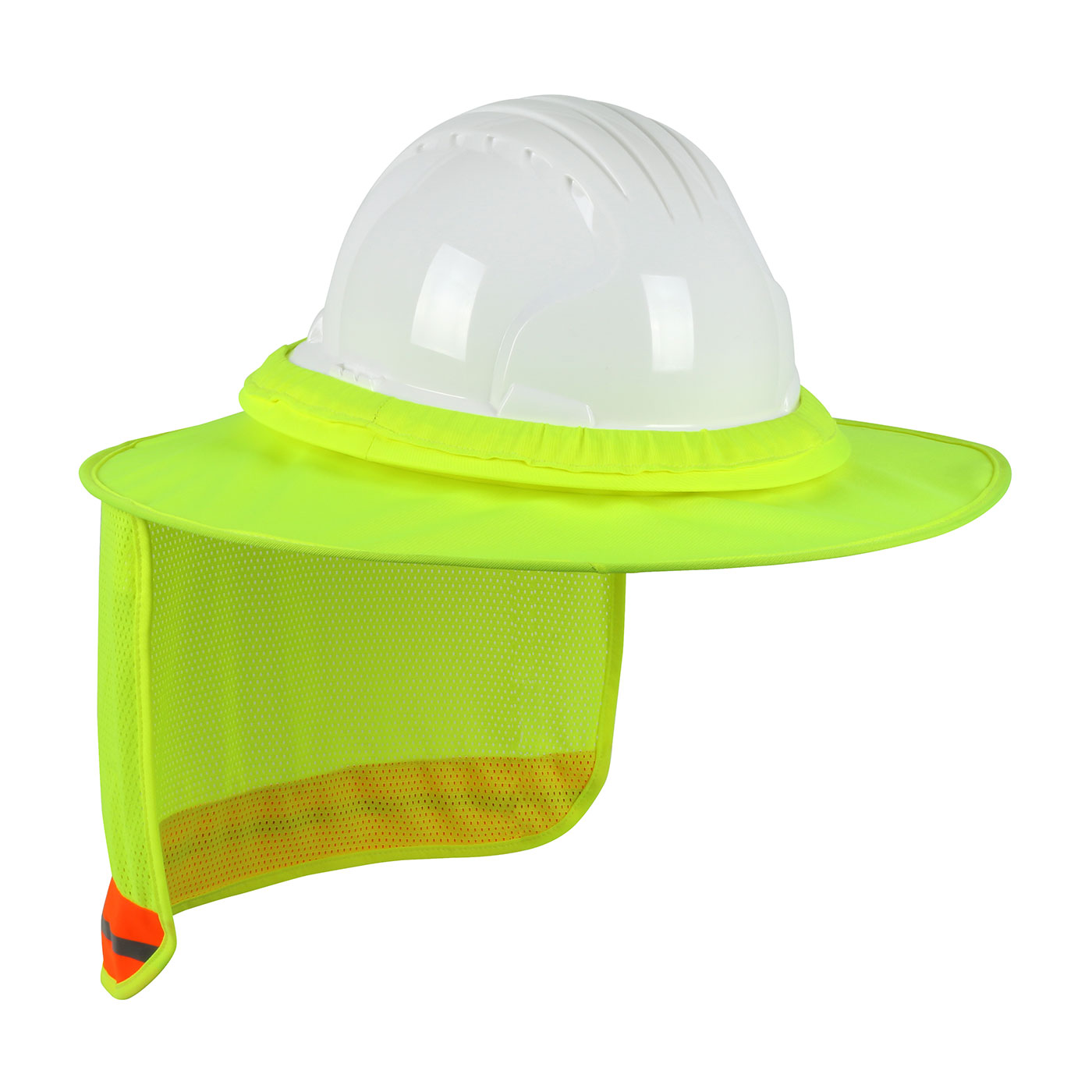 Hi Viz Full Brim Hard Hat Visor W Neck Shades Sun Blocking Ppe Hard Hat Neck Shades Full